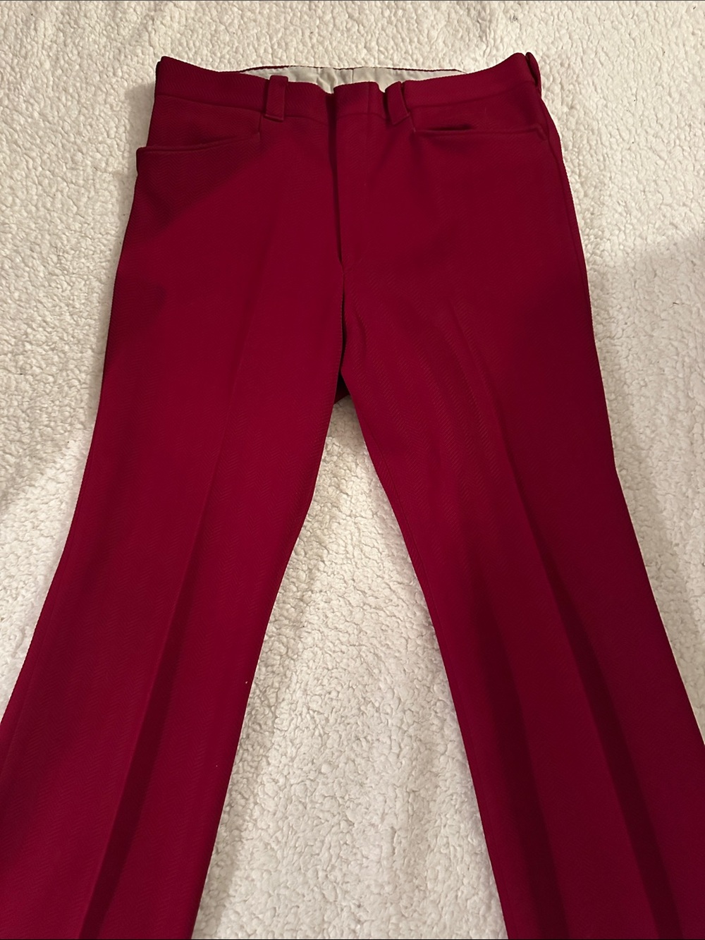 Vintage Montgomery Ward Red Flared Pants